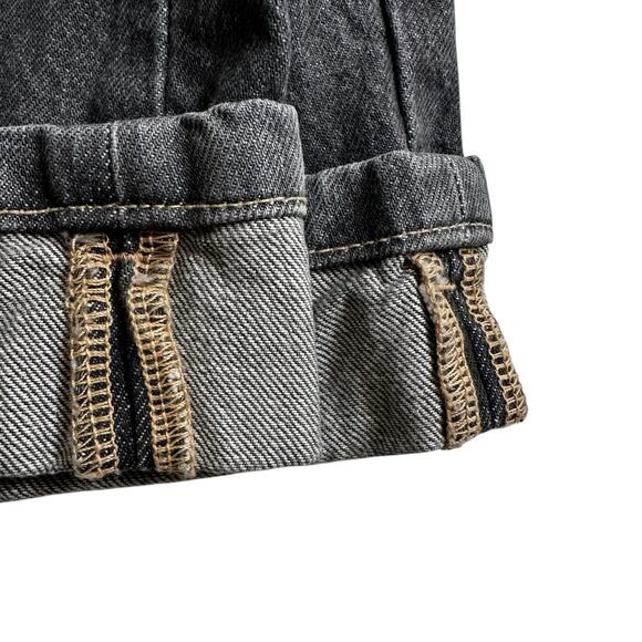 Zara TRF Womens Baggy Wide Leg Relaxed Fit Jeans Cuffed Gray Size US 8 Y2K Style - Picture 8 of 13